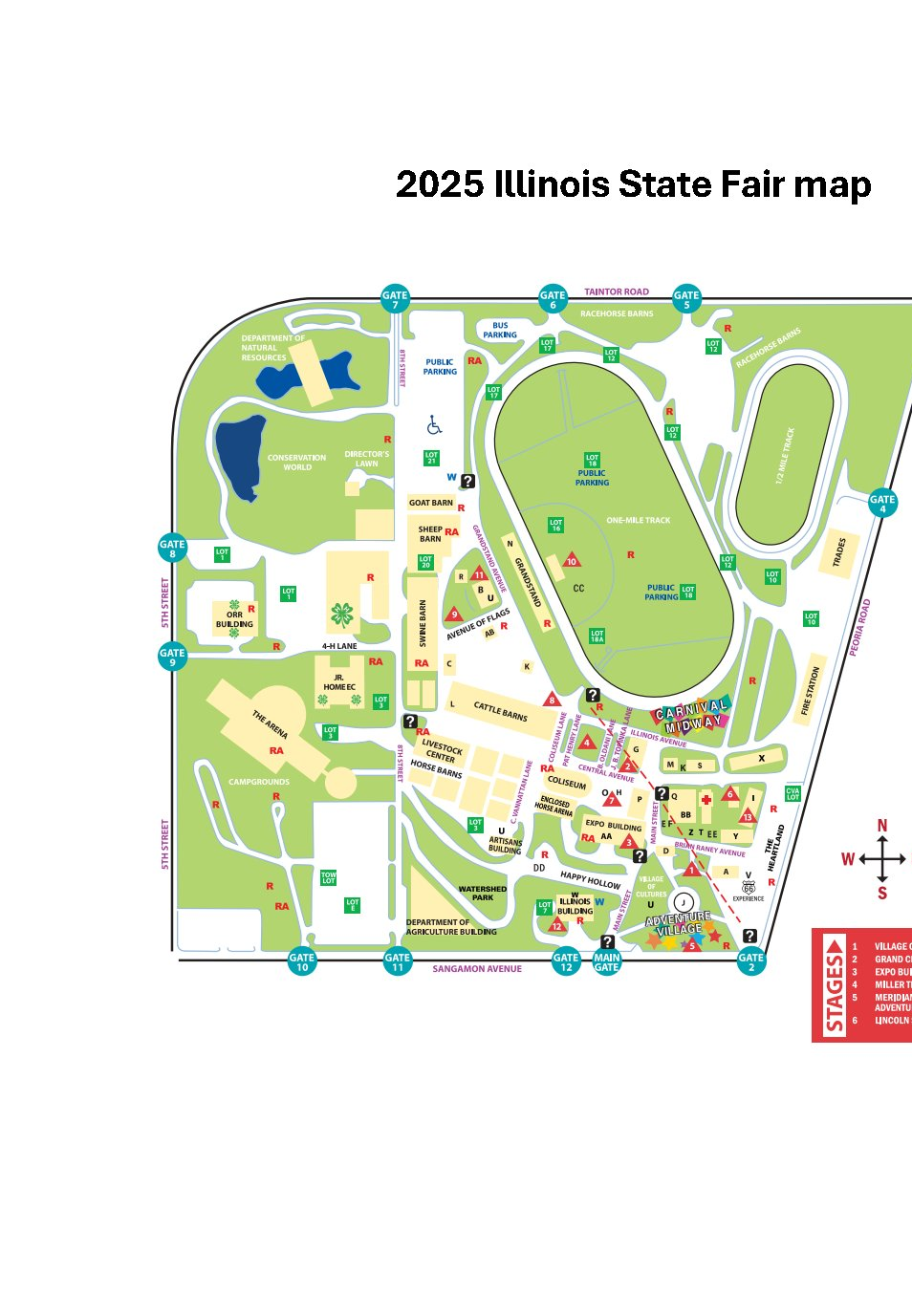 Illinois State Fair 2025 grounds map